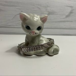 Vintage Art-Deco paste tennis bracelet, silver.